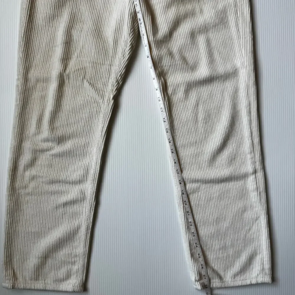 Reformation Cynthia Corduroy Pants 28 Cream Straight Cozy Nostalgic Retro Ivy - Picture 9 of 16
